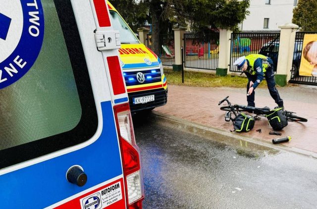 wypadek rowerzysty w konstantynowie lodzkim