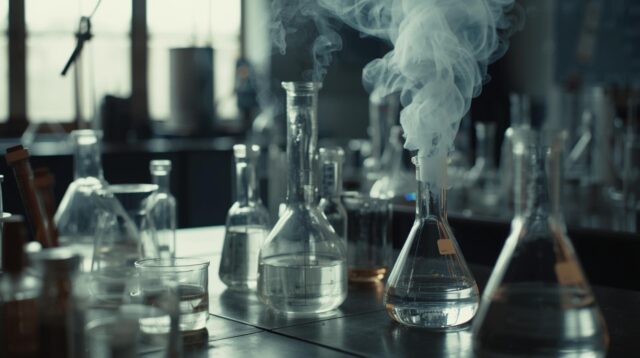 eksperyment na lekcji chami z parą amonaiku